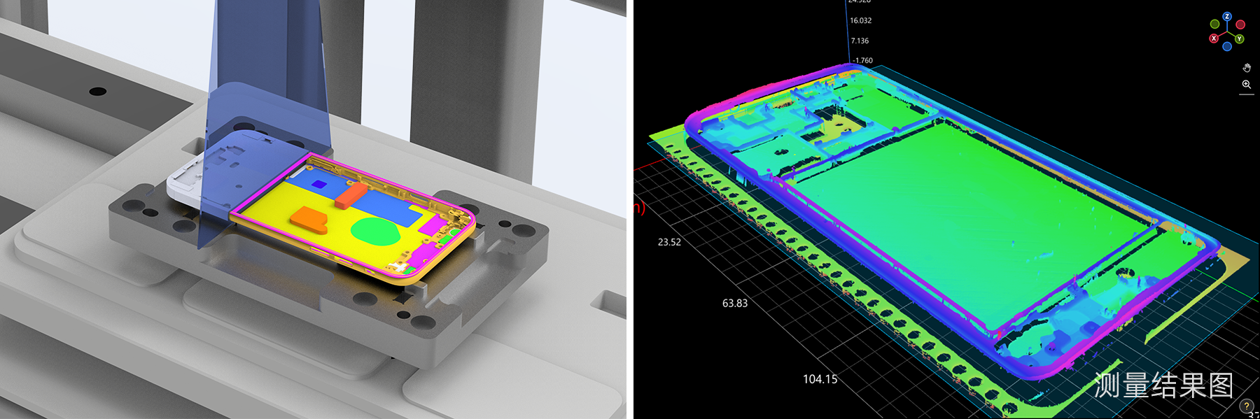 手機(jī)中框平面度檢測(cè)