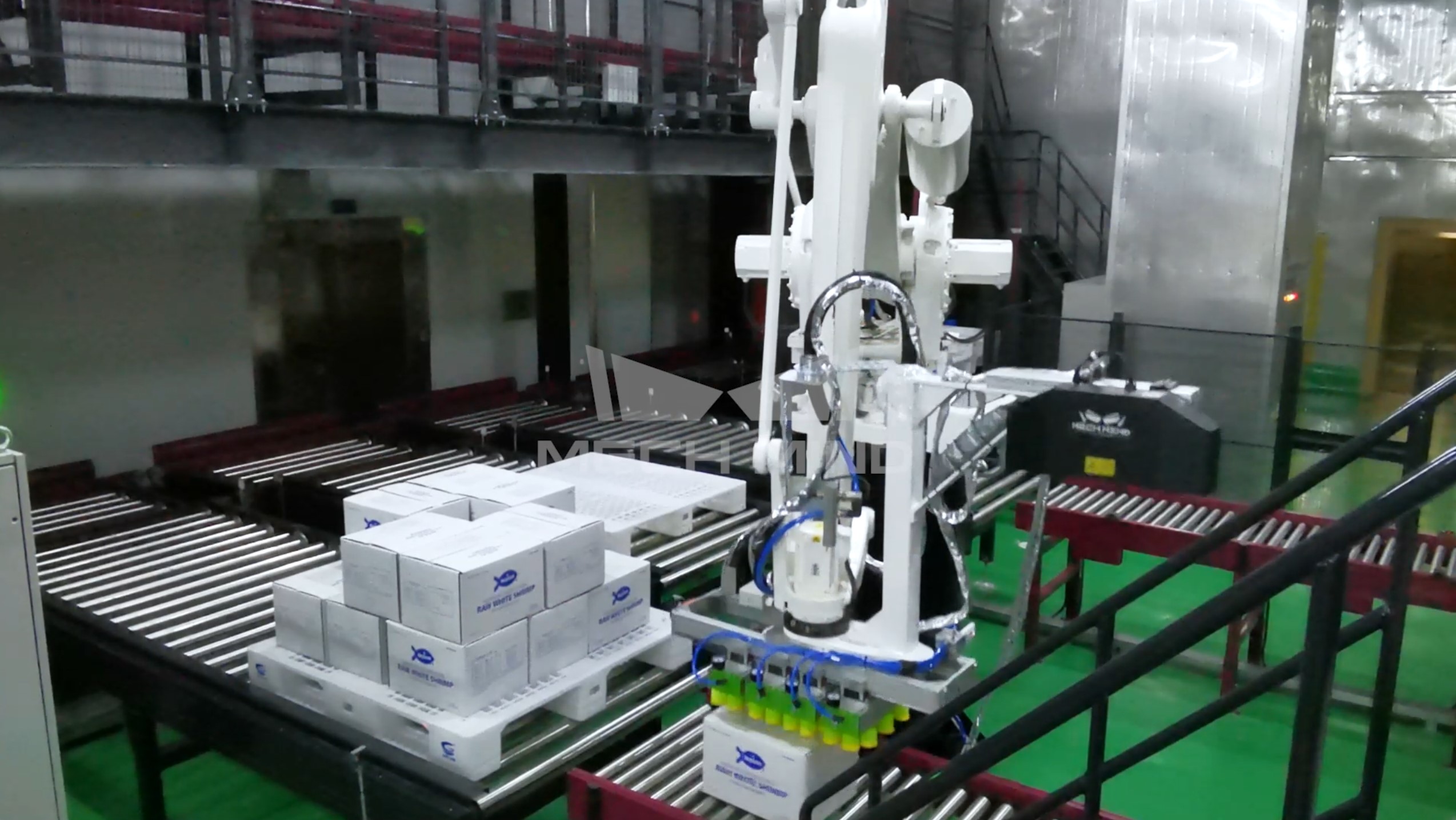 某大型食品廠-3D視覺引導(dǎo)紙箱拆垛